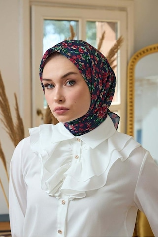 İpekhan Yaz Işıltısı Koleksiyonu Soft Eşarp 1191 - Lacivert Kırmızı 14 Lacivert