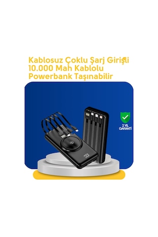 Northcity Akıllı Koruma Sistemli Güvenli Powerbank Hızlı Şarj Ve Kablosuz Yüklemeli