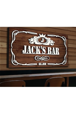 Bk Gift Kişiye Özel Kabartma Tasarım Ahşap Bar Tabelası, Home Bar Tabela, Rustik Ev Dekorasyonu, Duvar Dekoru-19
