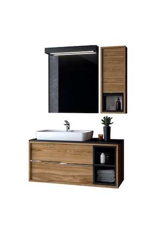 Denko Matia 100 Cm Mdf Banyo Dolabı Takımı Çok Renkli
