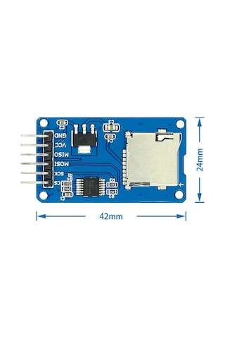 Micro Sd Kart Modülü Hafıza Kartı Tf Kart Microsd Bellek Memory Spı Okuyucu Mikro Sd 3.3v 5v