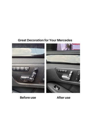 Synodicmonth Mercedes-benz E Sınıfı W204 W205 W212 W218 X204 X166 Ce Glk Gl Ml Cls Gl İçin 6 Adet Krom Araba Kapı Koltuğu Ayar Düğmeleri Anahtarı