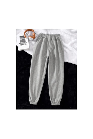 Tarzsokak Unisex Kadın/erkek Bulls Baskılı Özel Renkli Paça Lastik Eşofman Altı Jogger Gri