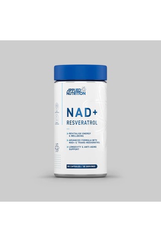 Applied Nutrition Nad+ Trans-resveratrol Cellular Energy Antioxidant Support & Daily Wellness Formula 60 Caps Aromasız
