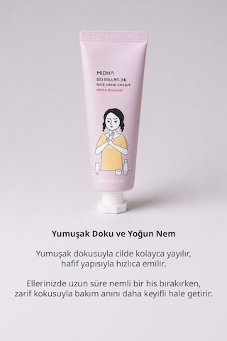 Midha Rice Hand Cream White Bouquet