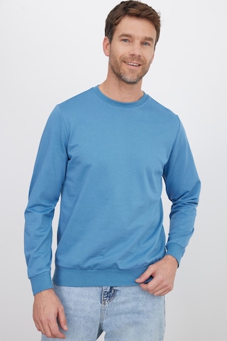 Tudors Erkek 3'lü Füme-mavi-yeşil Relax Fit Rahat Kesim %100 Pamuk 2 İplik Bisiklet Yaka Sweatshirt-46104 Çok Renkli