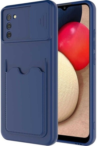 Samsung Uyumlu Galaxy A02s Kılıf Zore Kartix Kapak Lacivert