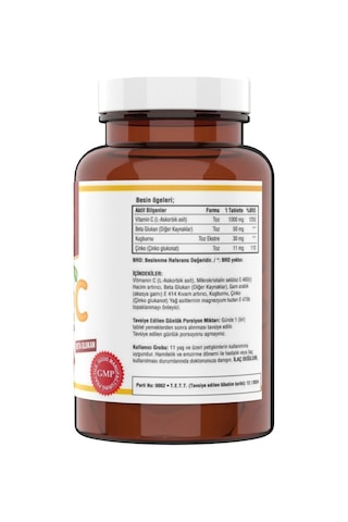 Ncs Vitamin C 1000 Mg 120 Tablet Beta Glukan Zinc Kuşburnu