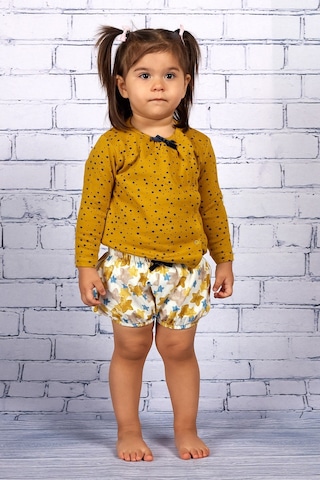 Kız Bebek Bluz Ve Şortlu Takım 6-24ay Sari