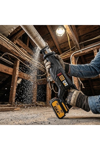 Cat DX5050B 18V Kömürsüz Profesyonel Tilki Kuyruğu Testere Akü Dahil Değildir