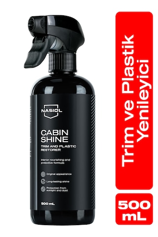Nasiol Cabinshine Trim ve Plastik Korucuyu/Yenileyici 500 ML Plastik Yüzey Torpido Parlatıcı Bakımı