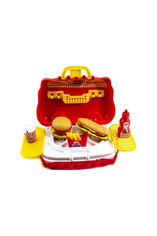 Oyuncak Hamburger Set 26 Parça Arabalı Set