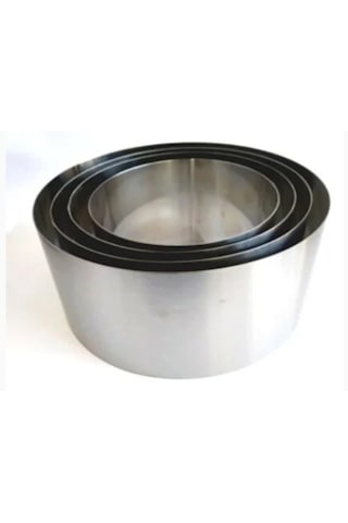 Yuvarlak 4 Lü Kek Pasta Kalıbı Derinlik 15cm Paslanmaz Krom 13cm 16cm 19cm 22cm Aile Boyu Inox