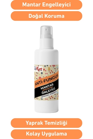 Bykurt Anti Fungus 200 Ml Orkide Ve Yeşil Bitkiler İçin Bitkisel Mantar Önleyici Sprey 200 ML