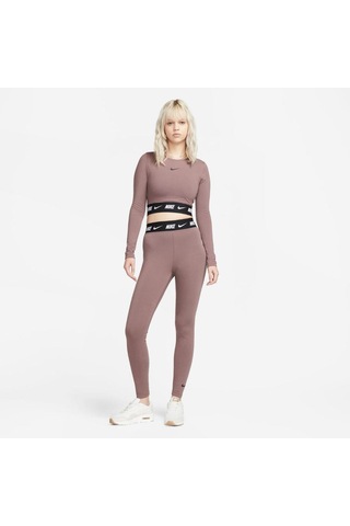 Nike Sportswear Club High-waisted Kadın Kahverengi Tayt Kahverengi