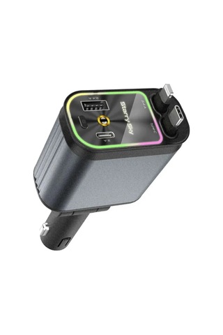 Jenerik 4 Ü 1 Arada Çift Usb Bağlantı Çakmaklık, Type-c Hızlı Şarjlı 66w,geri Çekilebilir Araç Telef