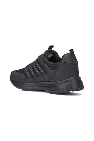 Günlük Erkek Büyük Beden 45-47 Sneaker Spor Ayakkabı Bağcıklı Fileli Rahat Nefes Alabilen 2080 Siyah - Siyah