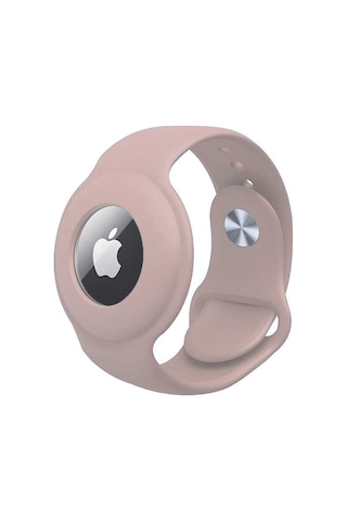 Mobilefix Apple Uyumlu AirTag Anahtarlık Kordon-pembe Açık