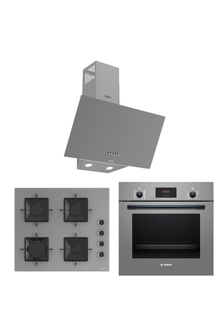 Bosch & Ferre Grigio HBF512BH1T + SS208 + D088-SA 3 Lü Ankastre Set