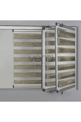 Bambu Cam Balkon Yapıştırmalı Zebra Perde