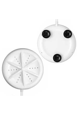 Sunup Taşınabilir Mini Ultrasonik Usb Yıkama Makinesi Seyahat -kamp -piknik -karavan -leke Çıkarıcı -bakteri Temizleyici- Mini Çamaşır Yıkama Cihazı Aparatı Beyaz