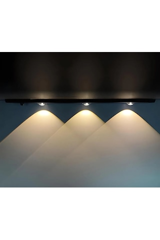 40cm Hareket Sensörlü 3 Renk Usb Sarj Taşınabilir Kablosuz Aplik Siyah