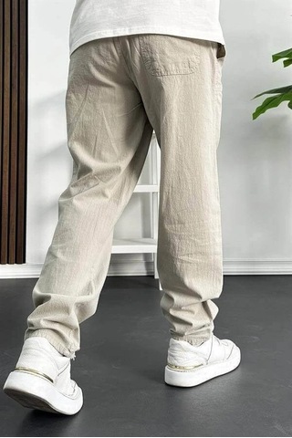 Edwox Erkek Baggy Kalıp Pantolon Bej Edw130