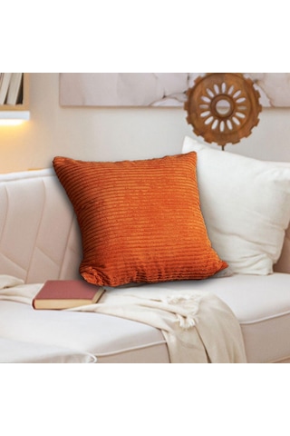 Homyl Kadife Yastık Kılıfı, Atma Kılıfı 18x18 Inç/45x45 Turuncu