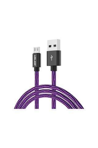 Mikro Usb Kablosu Samsung Xiaomi Tablet Android Usb Şarj Kablosu 2a Hızlı Şarj Usb Veri Kablosu 0.3 M Mor