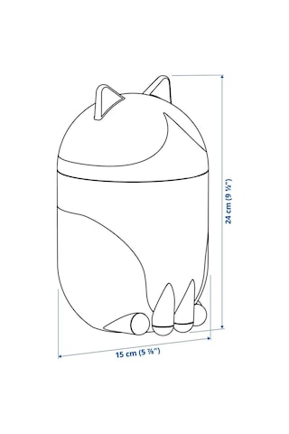 Ikea Grejsımojs Kapaklı Çocuk Saklama Kutusu 15 X 24 Cm Çok Renkli