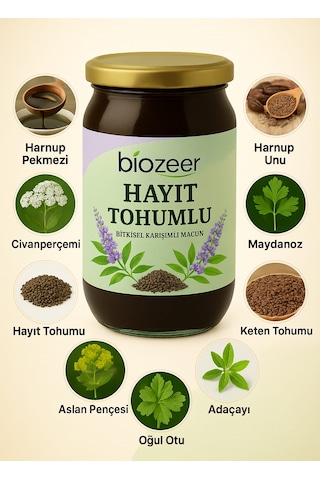 Hayıt Tohumlu Bitkisel Karışımlı Macun 800 Gr.
