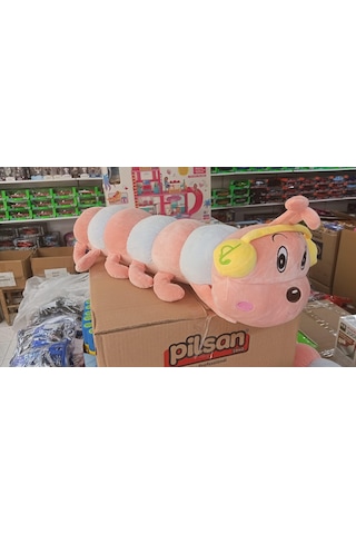 Oyuncak Peluş Pembe Tırtıl Uyku Arkadaşım 60 Cm Pelüş Çok Renkli