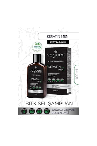 Keratin Men Erkeklere Özel Kepek Karşıtı, Dökülme Karşıtı Hızlı Uzama Etkili Bitkisel Şampuan Tüm Saç Tipleri