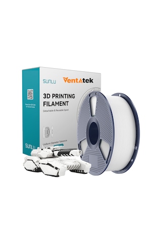 Sunlu Beyaz Pla Filament - 1.75mm - 1 Kg Beyaz