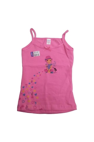 Sedef Yıldızı Ip Askılı Baskılı Kız Çocuk Atlet Renkli 1090