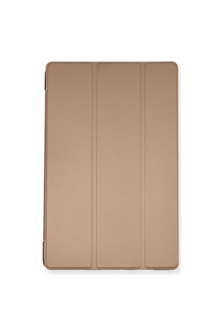 Apple Uyumlu iPad 2025 10.9 10.nesil A16 Kalemlikli Tablet Smart Kılıf - Rose Gold Arka Kapak