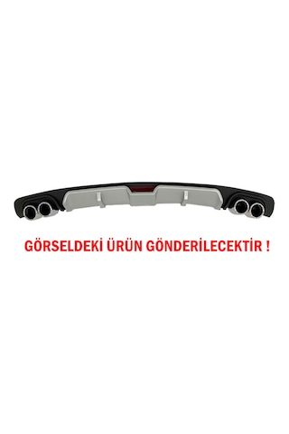 Renault Megane 1 Difüzör Arka Tampon Eki 4 Egzoz Çıkışlı Gri
