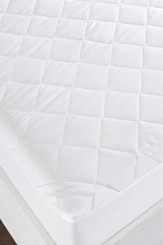 Bebesi Fitted Kapitoneli 160x200 Cm Çift Kişilik Yatak Koruyucu Çarşaf Beyaz