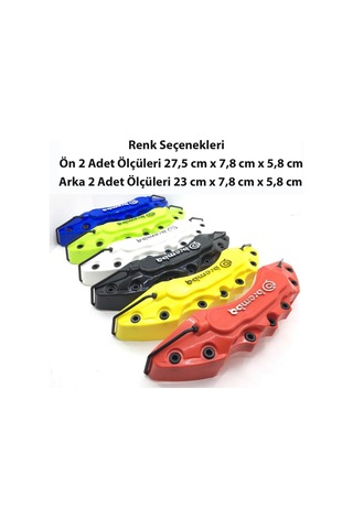 Alfa Romeo 145 Uyumlu Brembo Siyah Kaliper Kapağı 4 Parça Ön Arka Set