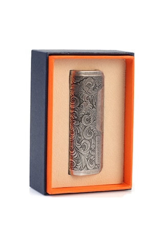 Conquistador Tek Torch Pürmüz Gümüş İşlemeli Metal Puro Çakmağı Cnq-027