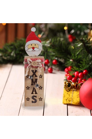 Noel Işıklı Süsler Noel Baba Kardan Adam Ren Geyiği Ahşap Noel Gece Lambası Masa Süslemeleri Noel Ev Dekorasyonu İçin