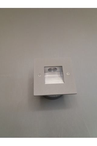 Asimetrik 1W Led Duvar Gömme Armatür Gri