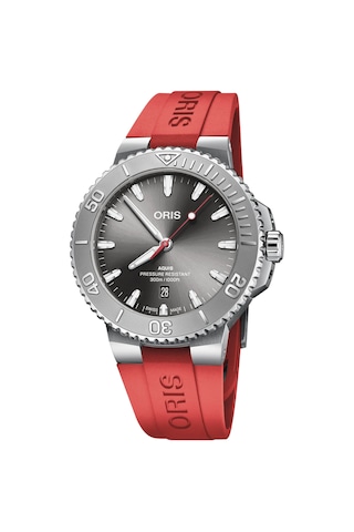 Oris Aquis Date Relief 43.50 Mm Otomatik Saat 01 733 7789 4153-07 Kırmızı