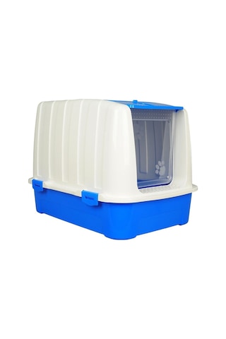 Pribor Hz-335 Kedi Köpek Evcil Hayvan Tuvaleti Büyük Boy Beyaz Mavi