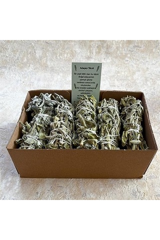 Organik Adaçayı Tütsü 5 Adet Natural White Sage Incense, Aura Cleansing White Sage, Enerji Ve Arınma Seti