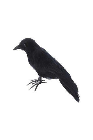 Homyl Sahte Yapay Karga Kuş Tüylü Gerçekçi Bahçe Ev Dekor Süsleme