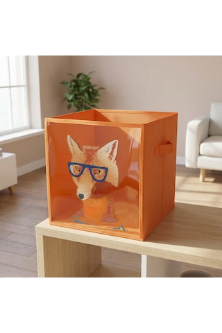 Koçtaş Tilki Desenli Pvc Kutu 30 x 30 CM Turuncu