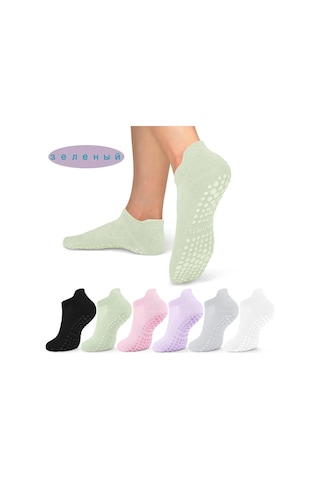 Lemestar Siyah Yoga Antislip Çoraplar: Nefes Alır, Silikon Kaymaz, Spor Ve Pilates İçin Profesyonel İnce Ağ Desenli Kadın Çorapları Siyah