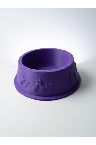 Kemik Desenli Mama Kabı 3d Baskı Kedi Köpek Mama Ve Su Kabı 12cm