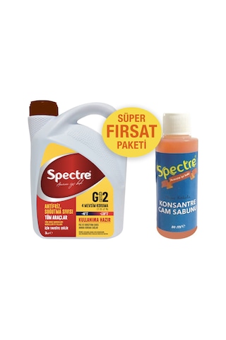 Spectre -40 Kırmızı Antifriz 3l Konsantre Cam Sabunu 80ml